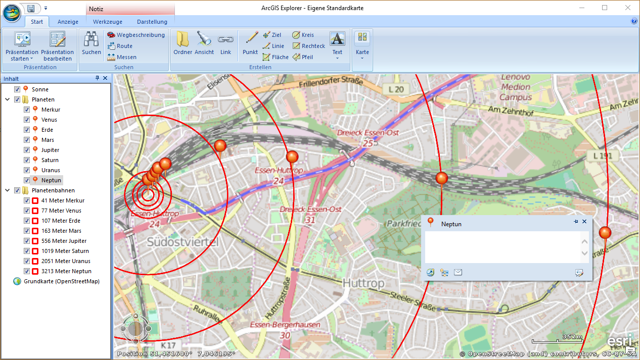 arcgis explorer schritt 6 verorten der planeten